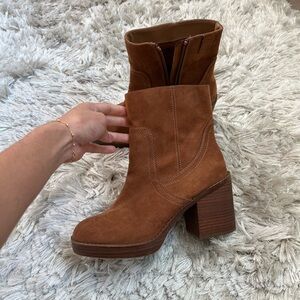 Brown Suede Ankle Boots